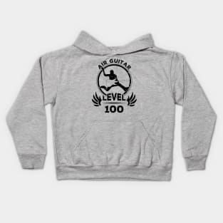 Level 100 Air Guitarist Funny Musician Gift Kids Hoodie